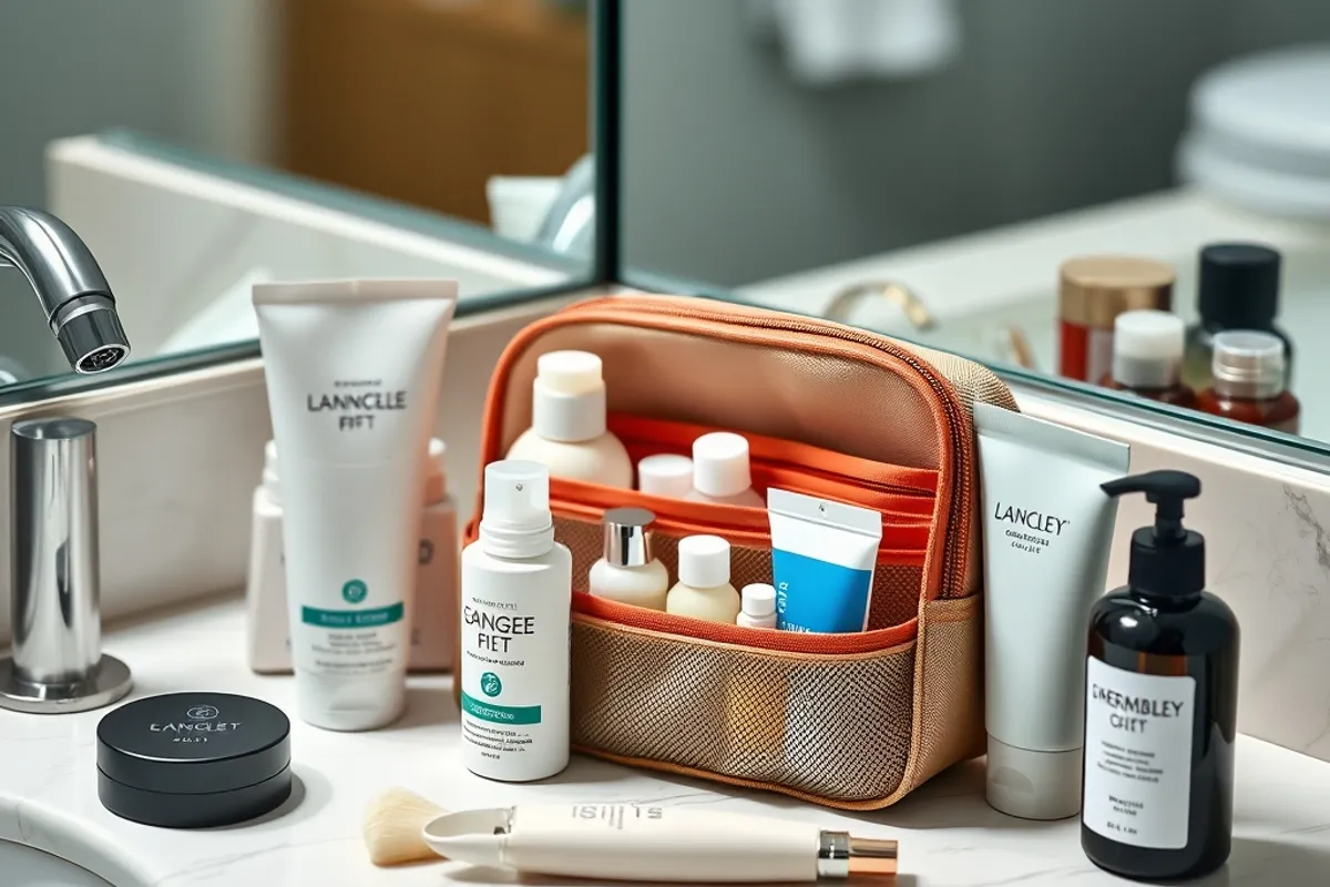 A compact toiletry kit and solid shampoo save space and never leak in a bag.