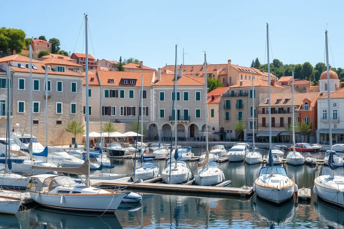Hvar harbour is the postcard; the quiet coves are a short boat ride away.