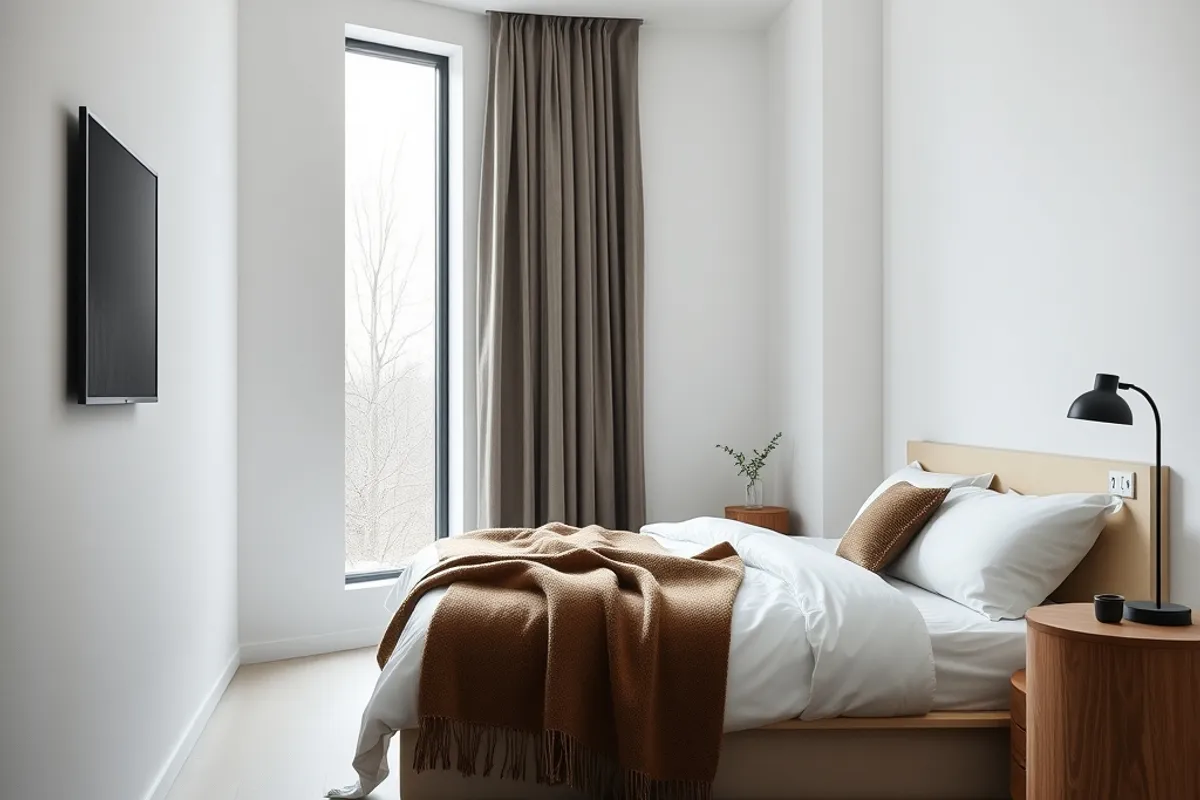 A compact room can still be excellent if the bed, the window and the storage are right.