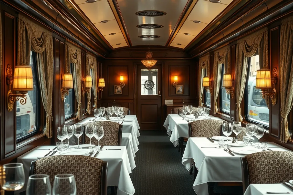 The dining car is the social heart of a luxury train, and the menu is part of the ticket.