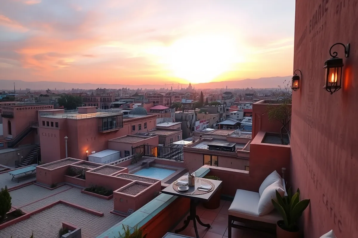 Rooftops are the medina's shared living room, especially in the hour before sunset.