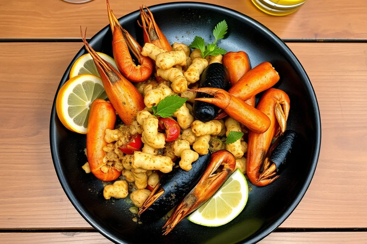 Coastal Oaxaca food is simple and excellent: grilled fish, shrimp and a cold mezcal.